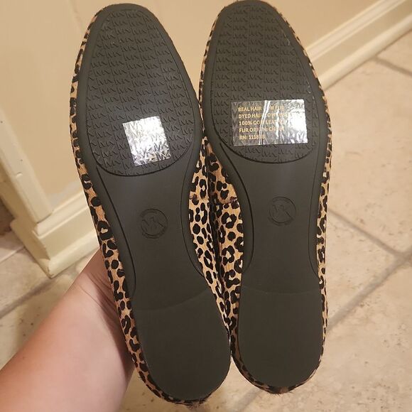 Michael Kors "Nori" Leopard-Print Calf Hair & Leather Ballet Flats Size 9.5 - Picture 10 of 10
